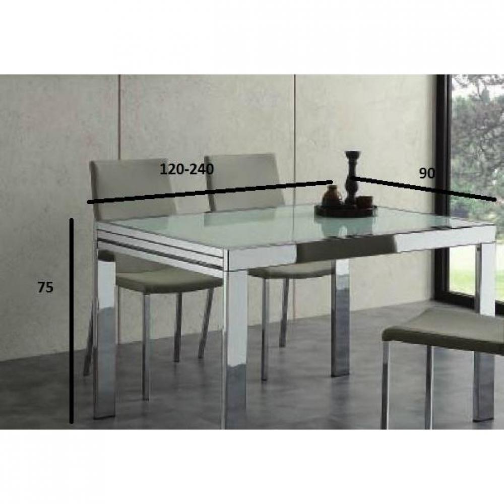 table seggiola space chrome verre 120cm_2