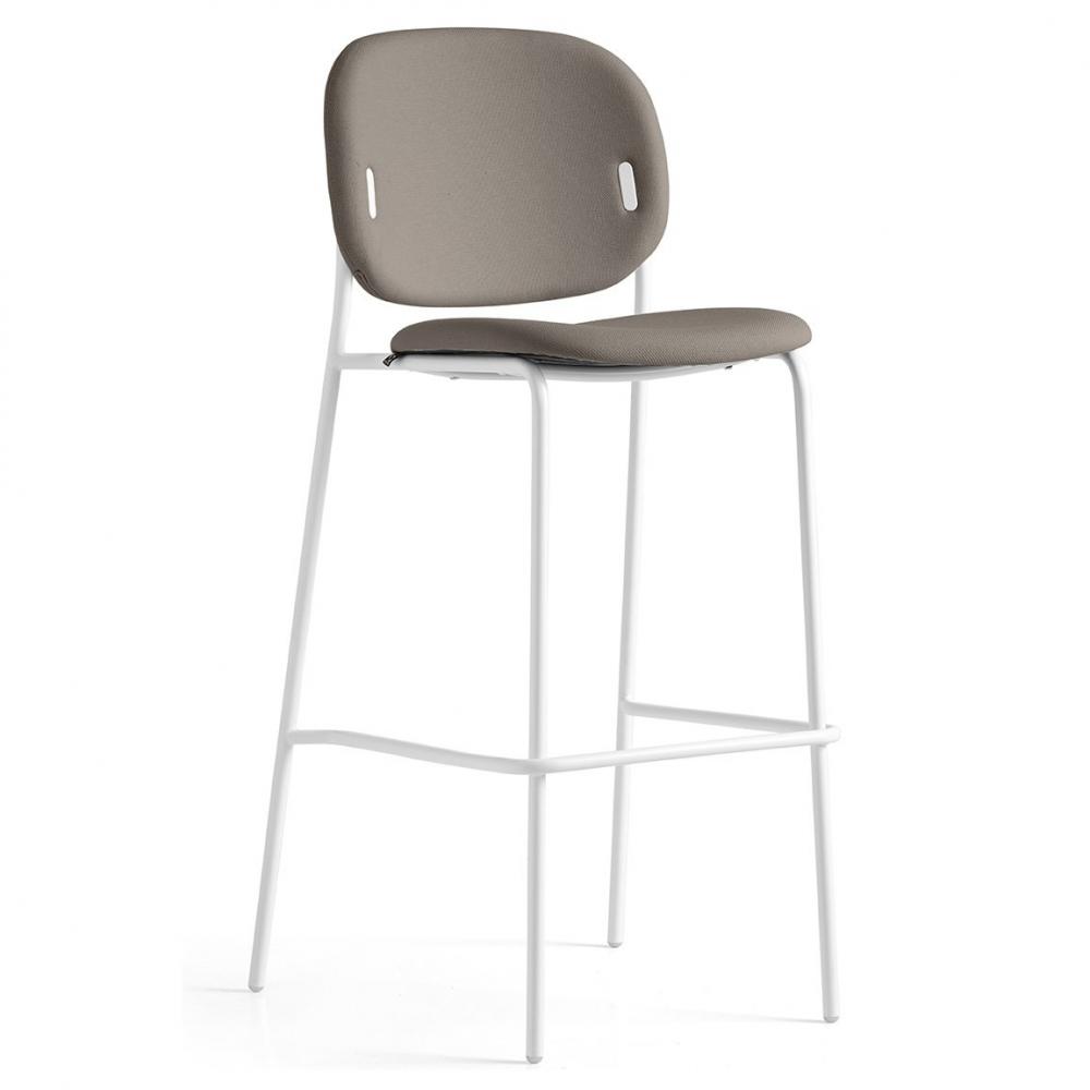 Tabouret  YO! pieds métal assise tapissé hauteur 109 cm