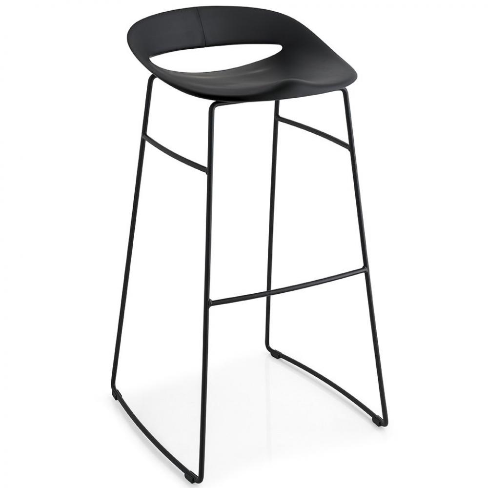 Tabouret  COSMOPOLITAN structure métal assise plastique hauteur 91cm