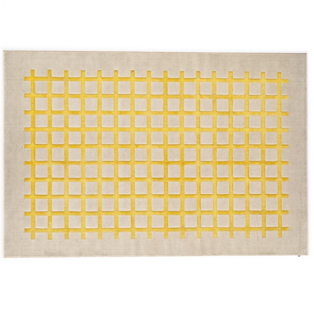 Tapis de sol rectangulaire 300 x 200 cm CEK  fibre synthétique fond beige motif citron