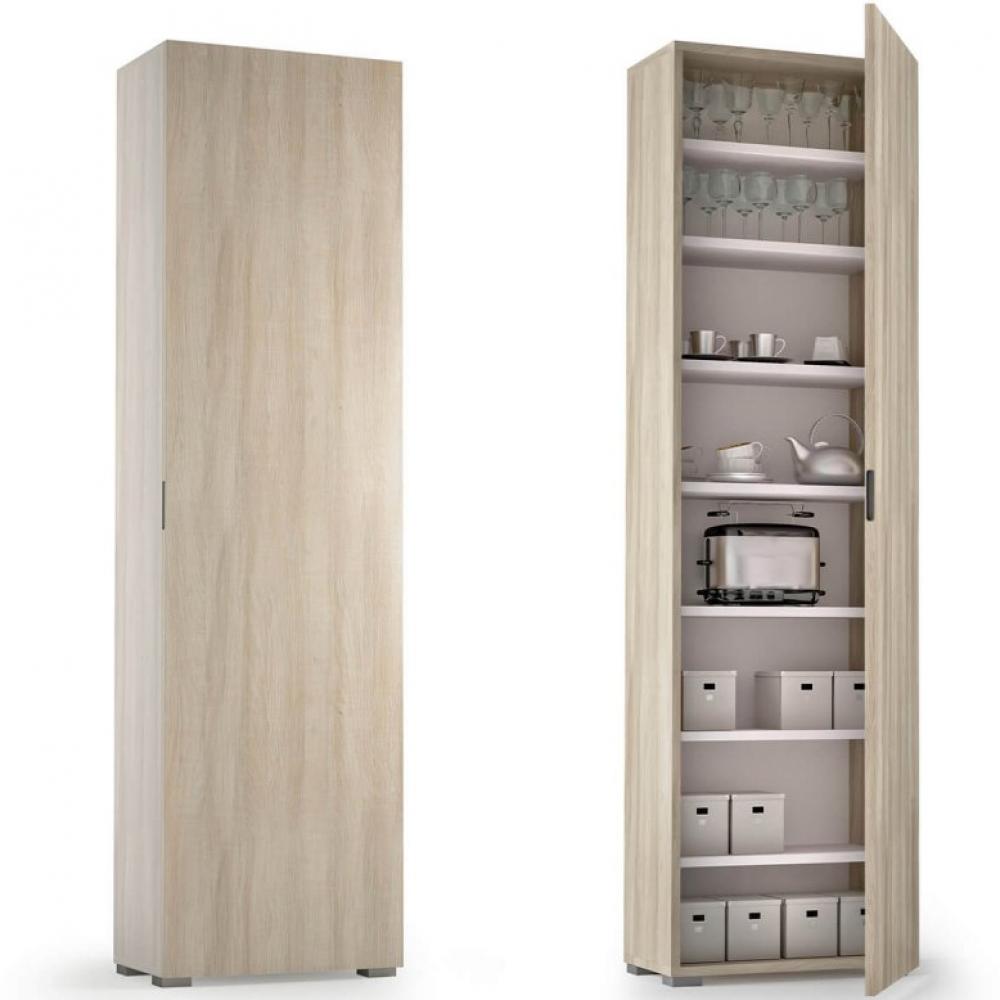 Armoire polyvalente MILEZZI orme 1 porte 7 étagères 