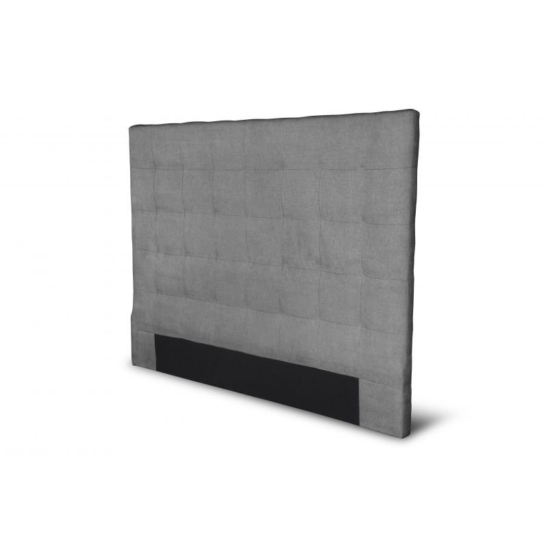 Tête de lit SONA capitonnée gris 140 x 120cm 