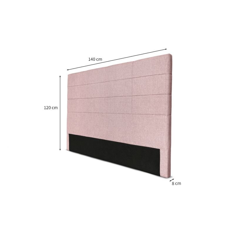 Tête de lit MONA quadrillé rose 140 x 120cm 