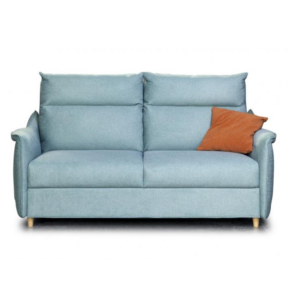 Canapé 2 places Bleu Tissu Design Confort