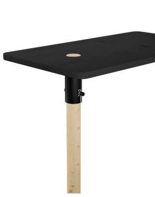 ADJUST table d'appoint hauteur réglable en pin laqué noir 55x30 cm