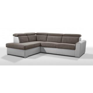 Canapé d'angle Péninsule gauche EXPRESS IMOLA matelas 18cm couchage 160cm sommier lattes RENATONISI