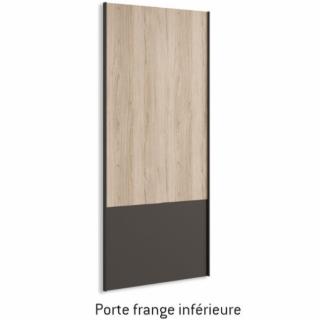 Armoire 3 portes coulissantes 296,2 x 220 couleur Arios frange Blanco Laquée porte miroir centrale