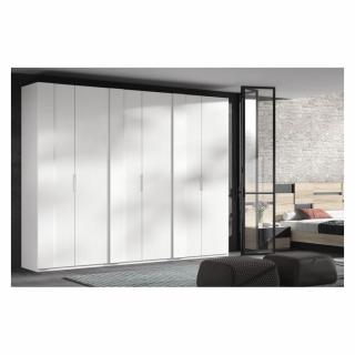 Armoire blanche 238,4 x 60 x 220 cm structure standard 6 portes kubica