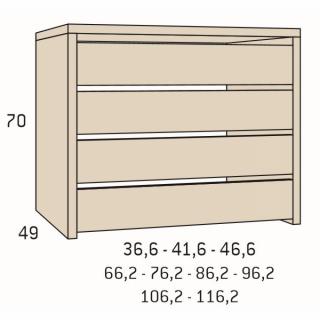 Armoire 238,4 x 220 cm couleur Legend Pizzara 4 portes lisses 2 portes claires poignée barra 