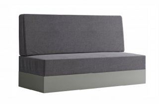 Armoire lit escamotable GENIUS SOFA gris mat canapé gris couchage 140*200