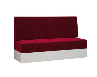 Armoire lit escamotable DYNAMO SOFA façade blanc brillant canapé rouge 140*200 cm