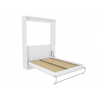 Composition armoire lit escamotable SMART-V2 blanc mat Couchage 160cm  2 colonnes rangements