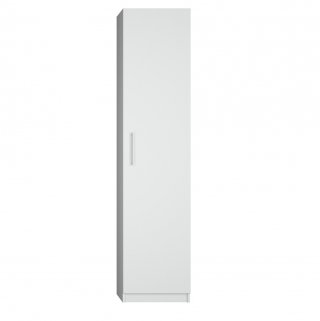 Composition armoire lit horizontale STRADA-V2 blanc mat façade armoire-lit blanc brillant avec 2 colonnes 140*200 cm