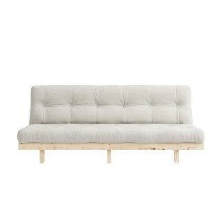 Banquette convertible futon LEAN pin coloris naturel couchage 130*190 cm.