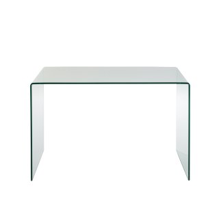 Bureau design MAINTY en verre transparent