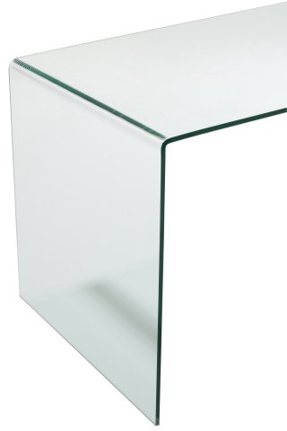 Bureau design MAINTY en verre transparent