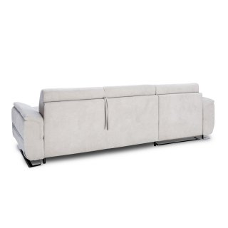 Canapé d'angle convertible express DIDEROT 160cm sommier lattes matelas 16cm pieds luge