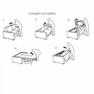 Canapé d'angle réversible EXPRESS CONVENTION matelas 16cm couchage 120cm sommier lattes