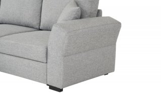 Canapé d'angle réversible convertible avec coffre JESEA tissu gris malmo