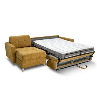 Canapé d'angle convertible express 120 TREVISE sommier lattes matelas 20 cm