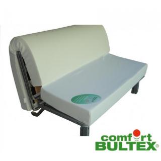 Canapé BZ convertible FLO bleu 160*200cm matelas confort BULTEX inclus