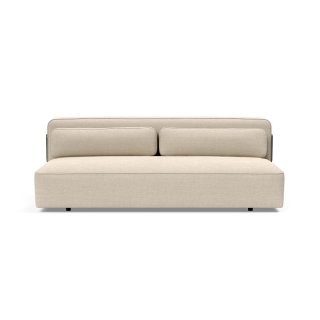 INNOVATION LIVING  Canapé convertible design YONATA tissu Phobos Latte