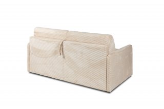 Canapé convertible PARADISO EXPRESS 120cm matelas 14cm velours côtelé beige