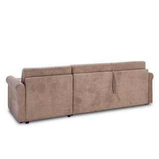 Canapé d'angle ROMANTICO convertible EXPRESS sommier lattes 140cm matelas 16cm