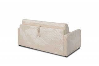 Canapé DAY mono assise convertible système EXPRESS 160cm matelas 14cm velours côtelé beige