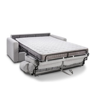 Canapé convertible express TOULOUSE 140 cm matelas 16 cm tissu tweed gris graphite