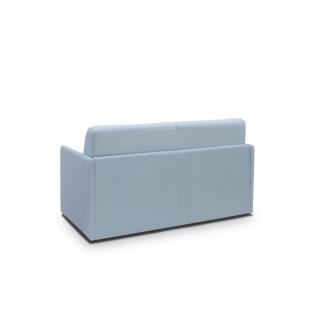 Canapé lit express COLOSSE couchage 120 cm matelas épaisseur 22 cm à mémoire de forme velours bleu pastel