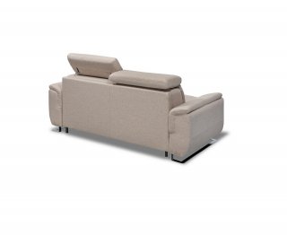 Canapé convertible EXPRESS COURBEVOIE 140cm matelas 16cm densité 35kg/m3 pieds luges sommier LATTES