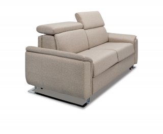 Canapé convertible EXPRESS COURBEVOIE 160cm matelas 16cm densité 35kg/m3 pieds luges sommier LATTES