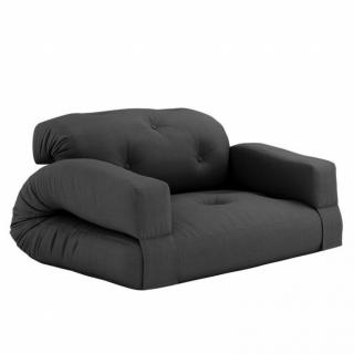 Canapé futon convertible HIPPO SOFA couleur gris foncé