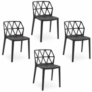 Lot de 4 Chaises ALCHEMIA plastique 