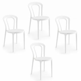 Lot de 4 Chaises CAFFE plastique 