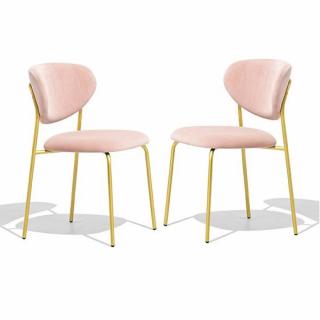 Lot de 2 Chaises COZY structure métal assise rembourré 