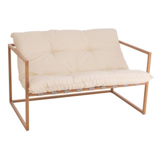 Chaise LIVIE 2 personnes Blanc Naturel