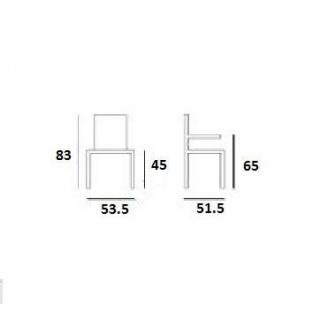 Chaise CUBIKA polyuréthane blanc structure chromée.