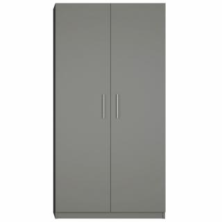 Armoire de rangement 2 portes lingère largeur 100 cm coloris gris graphite mat
