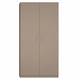 Armoire de rangement 2 portes lingère largeur 100 cm coloris taupe mat
