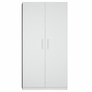 Armoire de rangement 2 portes lingère largeur 100 cm blanc mat profondeur 60cm
