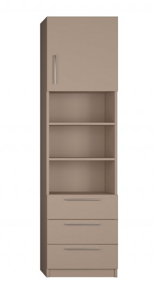 Armoire de rangement 1 porte niche centrale 3 tiroirs 50*50 cm hauteur 240 cm personnalisable