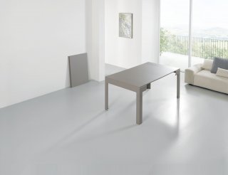 Table console extensible Design ODYSSE avec rallonges intégrées Gris Taupe/Structure Gris taupe Largeur 90cm 