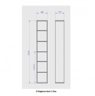 Ensemble lit escamotable rangement  ARLITEC TEDDY  140*200 cm  blanc mat alpin