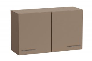 Ensemble de rangement pont 2 portes taupe mat largeur 250 cm