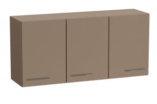 Ensemble de rangement pont 3 portes taupe mat largeur 280 cm