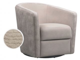 Fauteuil cabriolet tournant TIMBER micro peau mastic