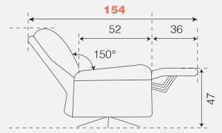 Fauteuil relax pivotant bi moteur ATTITUDE tissu chenillé bleu nuit