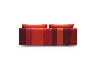 Canapé convertible CONLIX PATCHWORK coloris rouge